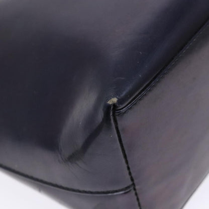 Gucci GUCCI Shoulder Bag Enamel Navy Silver Authentic bs28873