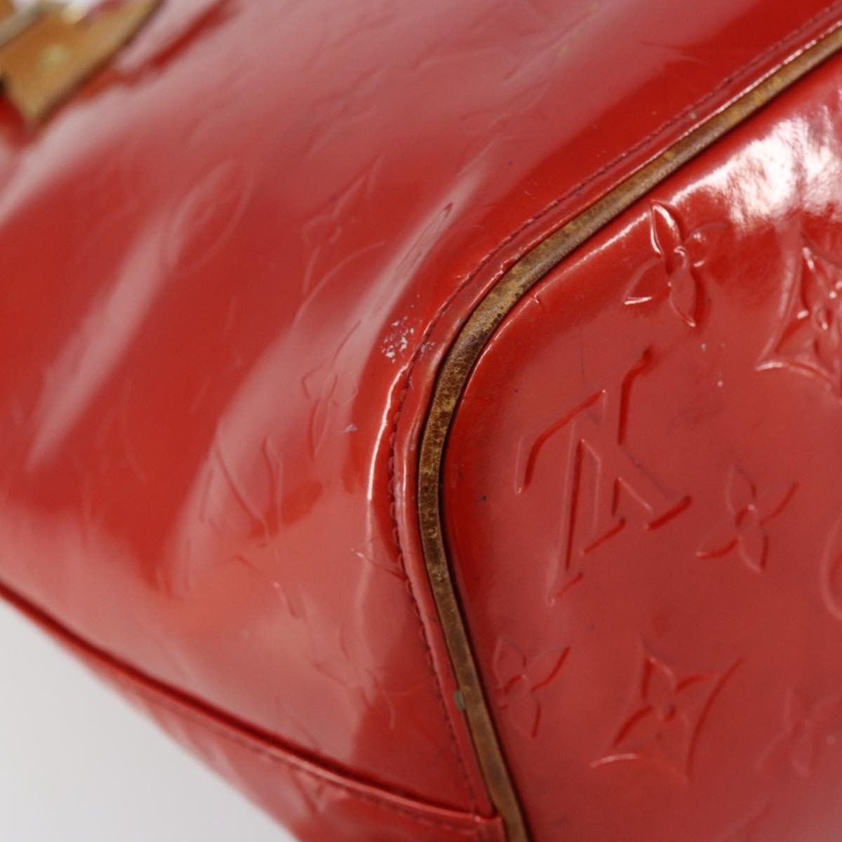 Louis Vuitton LOUIS VUITTON Monogram Vernis Houston Hand Bag Rouge M91092 LV Authentic bs30835