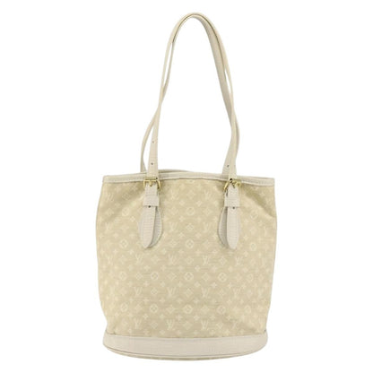 Louis Vuitton LOUIS VUITTON Monogram Mini Lin Bucket PM Shoulder Bag Dunne M95316 Authentic 153514