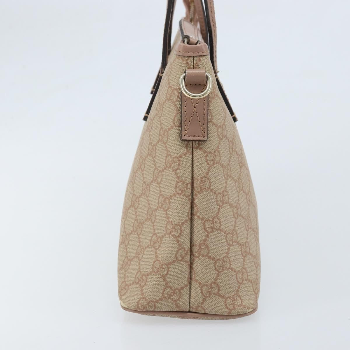 Gucci GUCCI GG Supreme Tote Bag PVC Beige Gold 353440 Authentic YKZ112