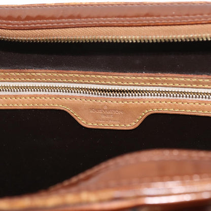 Louis Vuitton LOUIS VUITTON Monogram Vernis Van Damme Hand Bag Bronze M91125 LV Authentic BA8606