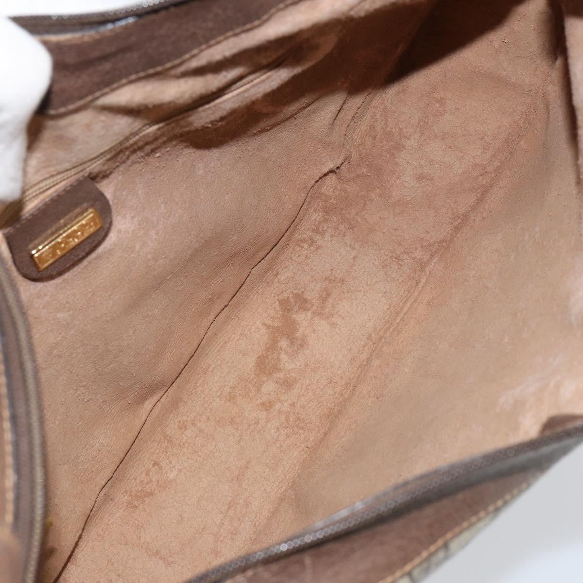 Gucci GUCCI GG Supreme Shoulder Bag PVC Beige Gold Authentic ep12173