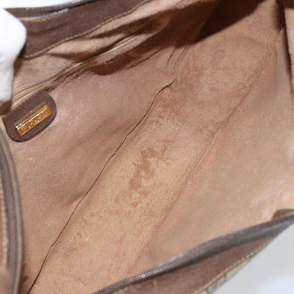 Gucci GUCCI GG Supreme Shoulder Bag PVC Beige Gold Authentic ep12173