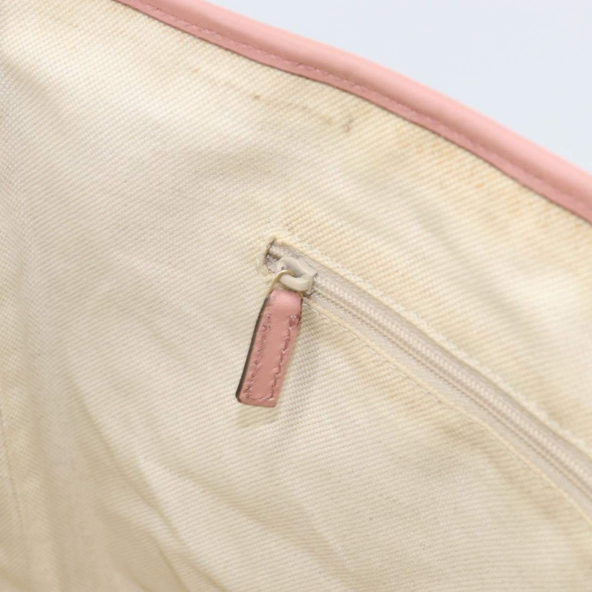 Gucci GUCCI GG Canvas Tote Bag Nylon Pink Gold 211976 Authentic LNZ669