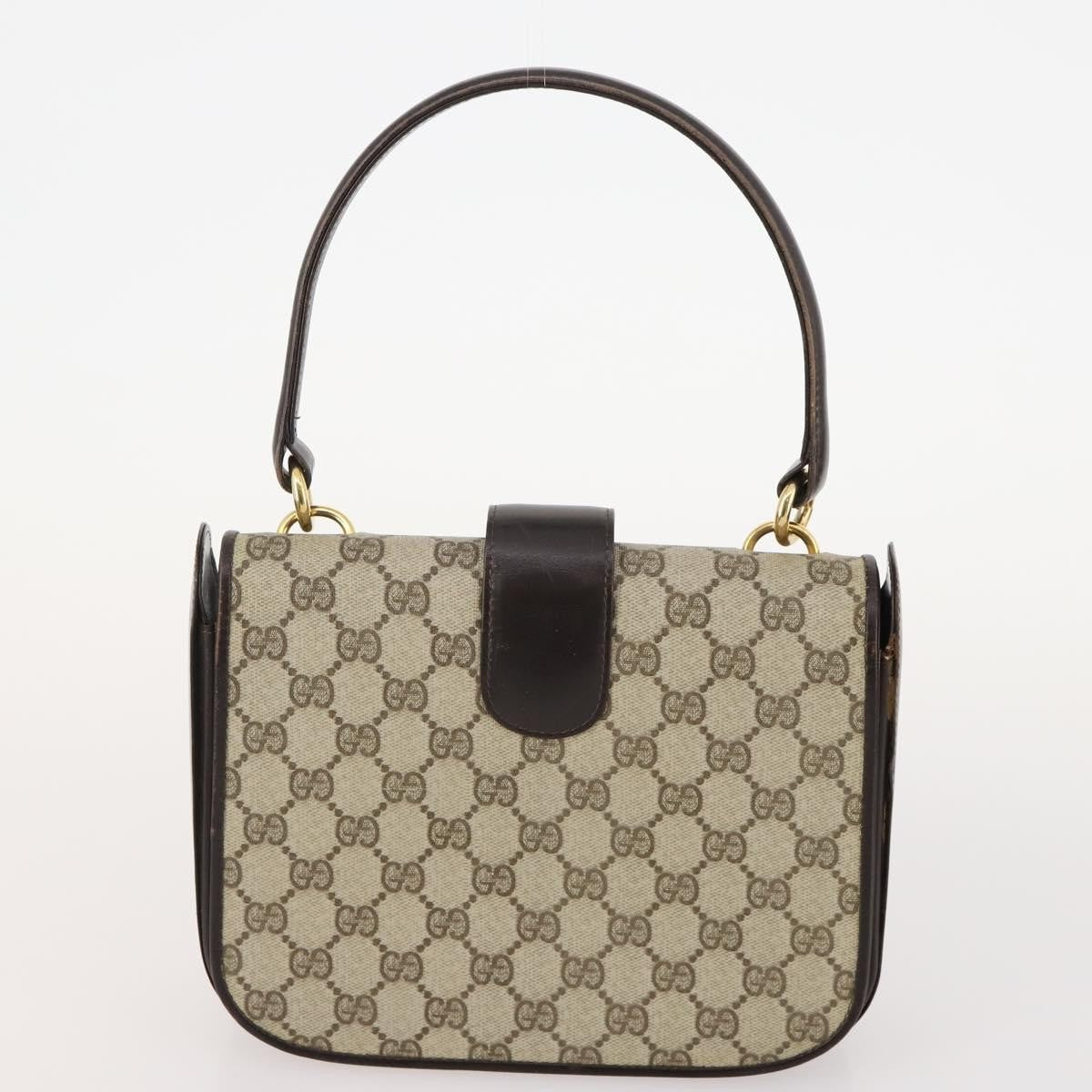 Gucci GUCCI GG Supreme GG Crystal GG Canvas Bag PVC 4 Set Navy Beige Authentic YKZ424