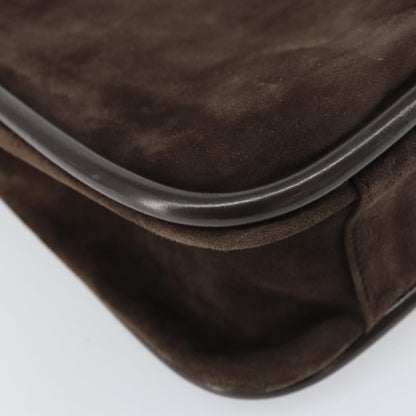 Gucci GUCCI Shoulder Bag Suede Brown Gold 000 2855 0550 0 Authentic 156851
