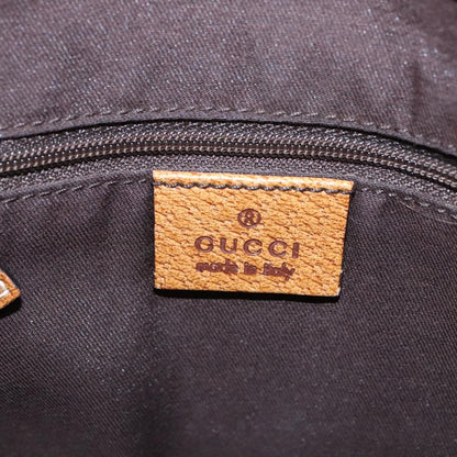 Gucci GUCCI GG Canvas Hand Bag Brown Silver 113019 3444 Authentic 94718