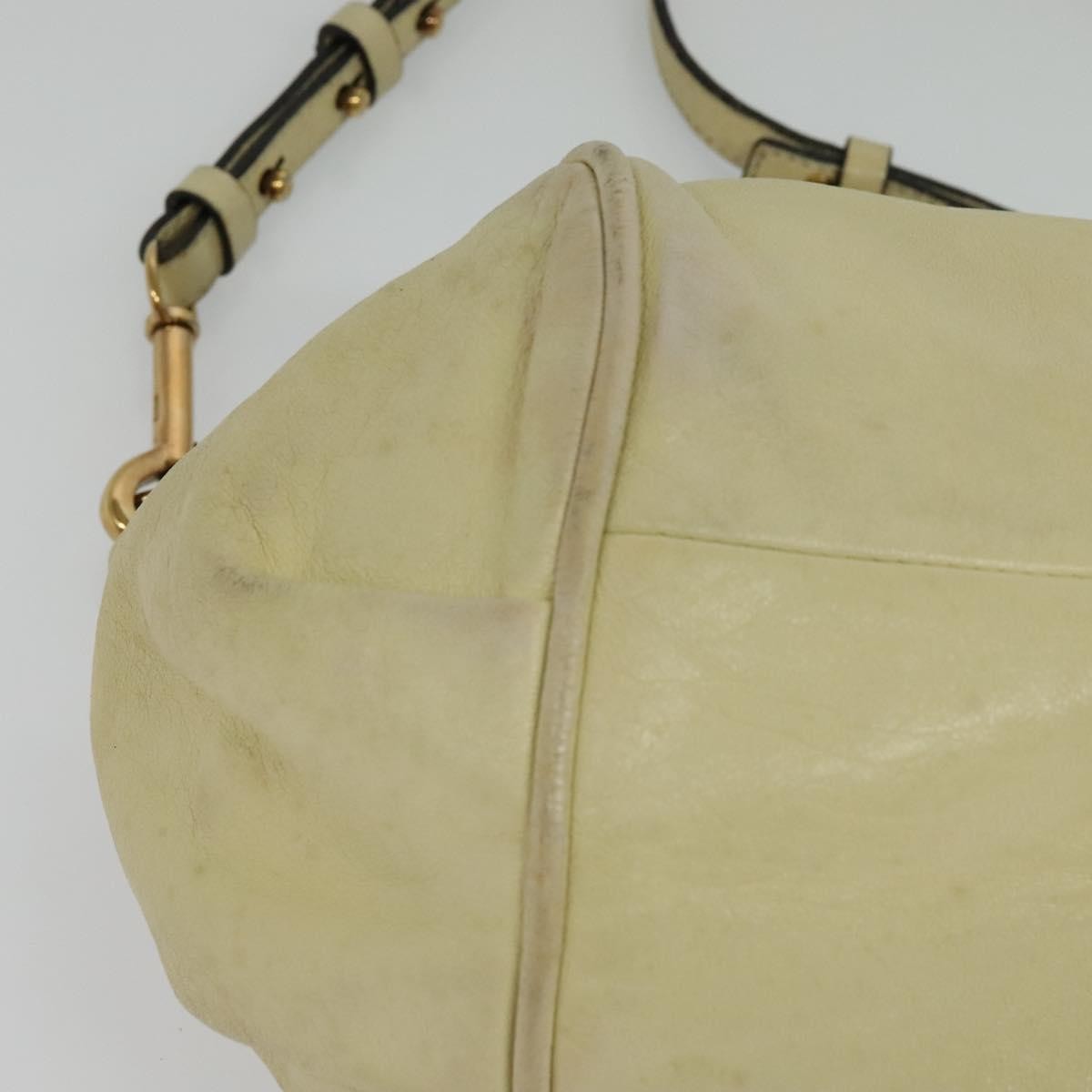 Chloé Chloé Chloe Etel Hand Bag Leather 2way Ivory Gold Authentic 138190