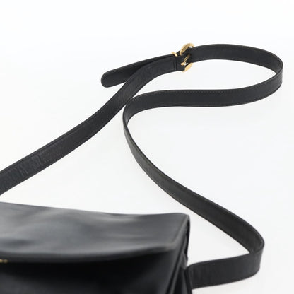 Gucci GUCCI Shoulder Bag Leather Black Silver 001 2214 Authentic ep13226