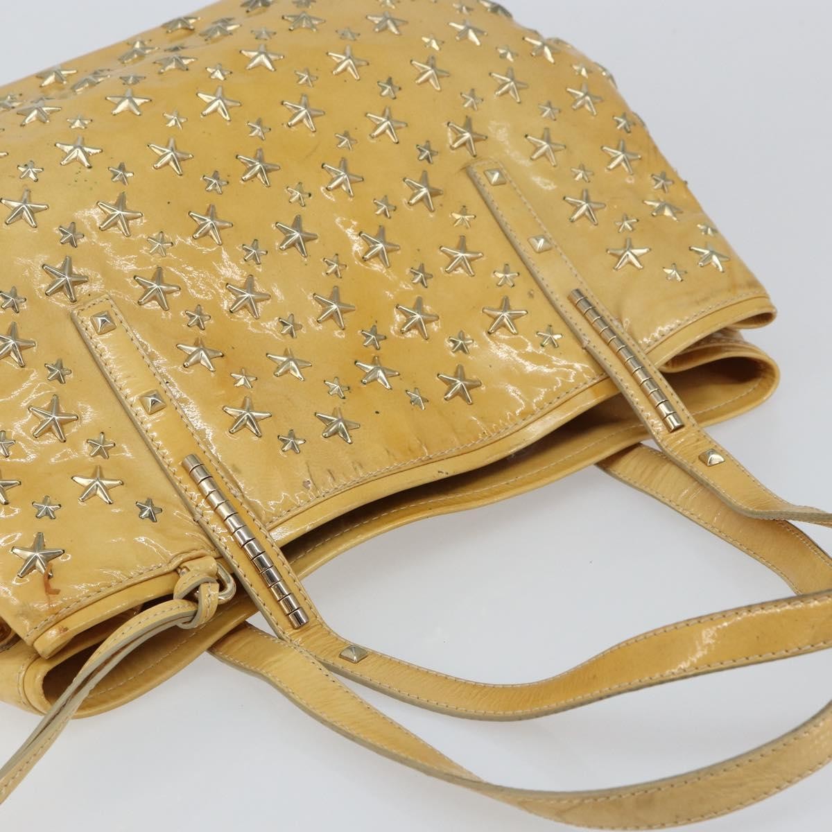 Jimmy Choo Jimmy Choo Studs Tote Bag Enamel Yellow Gold Authentic bs31691