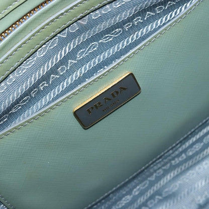 Prada PRADA Galleria Hand Bag Safiano leather 2way Green Gold Authentic bs35189