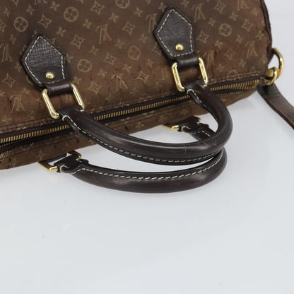 Louis Vuitton LOUIS VUITTON Mini Lin Speedy Bandouliere 30 Bag Brown M95224 Authentic BA9878