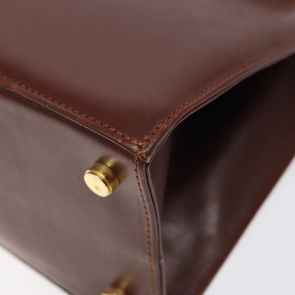 Salvatore Ferragamo Salvatore Ferragamo Hand Bag Leather 2way Brown Gold Authentic hk2487