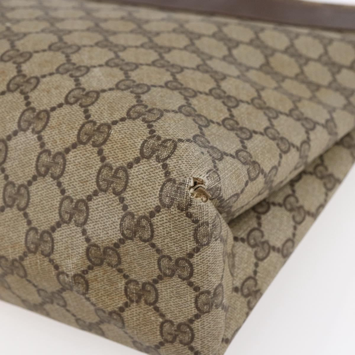 Gucci GUCCI GG Supreme Tote Bag PVC Beige 156 02 109 Authentic bs30092