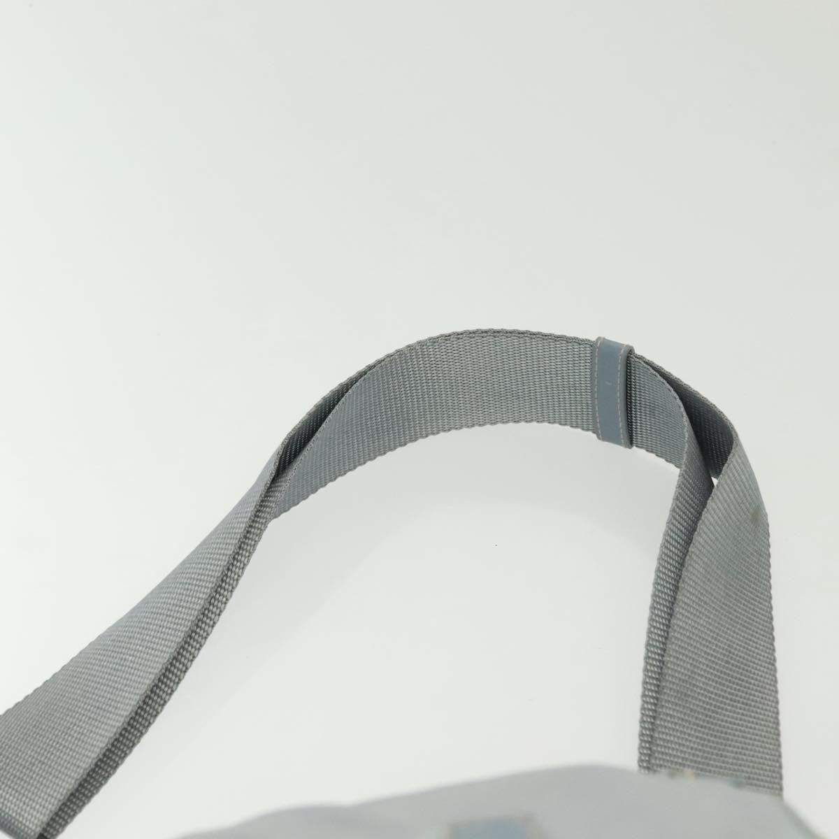 Prada PRADA Shoulder Bag Nylon Light Blue Silver Authentic ki5926