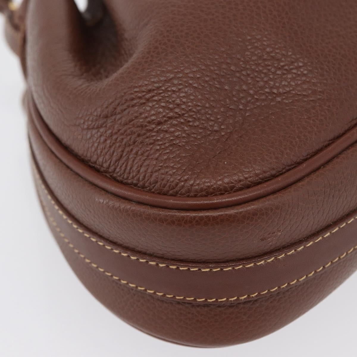 Gucci GUCCI Shoulder Bag Leather Brown Gold 007 984 0065 Authentic fm5085