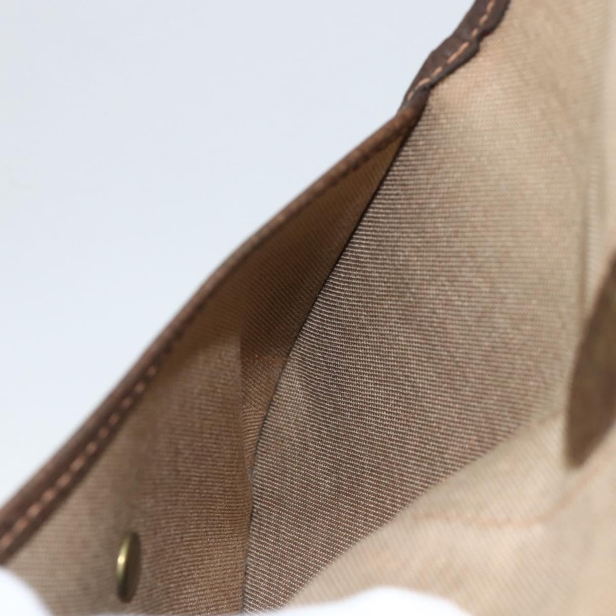 Gucci GUCCI GG Supreme Web Sherry Line Clutch Bag PVC Beige Authentic 174212