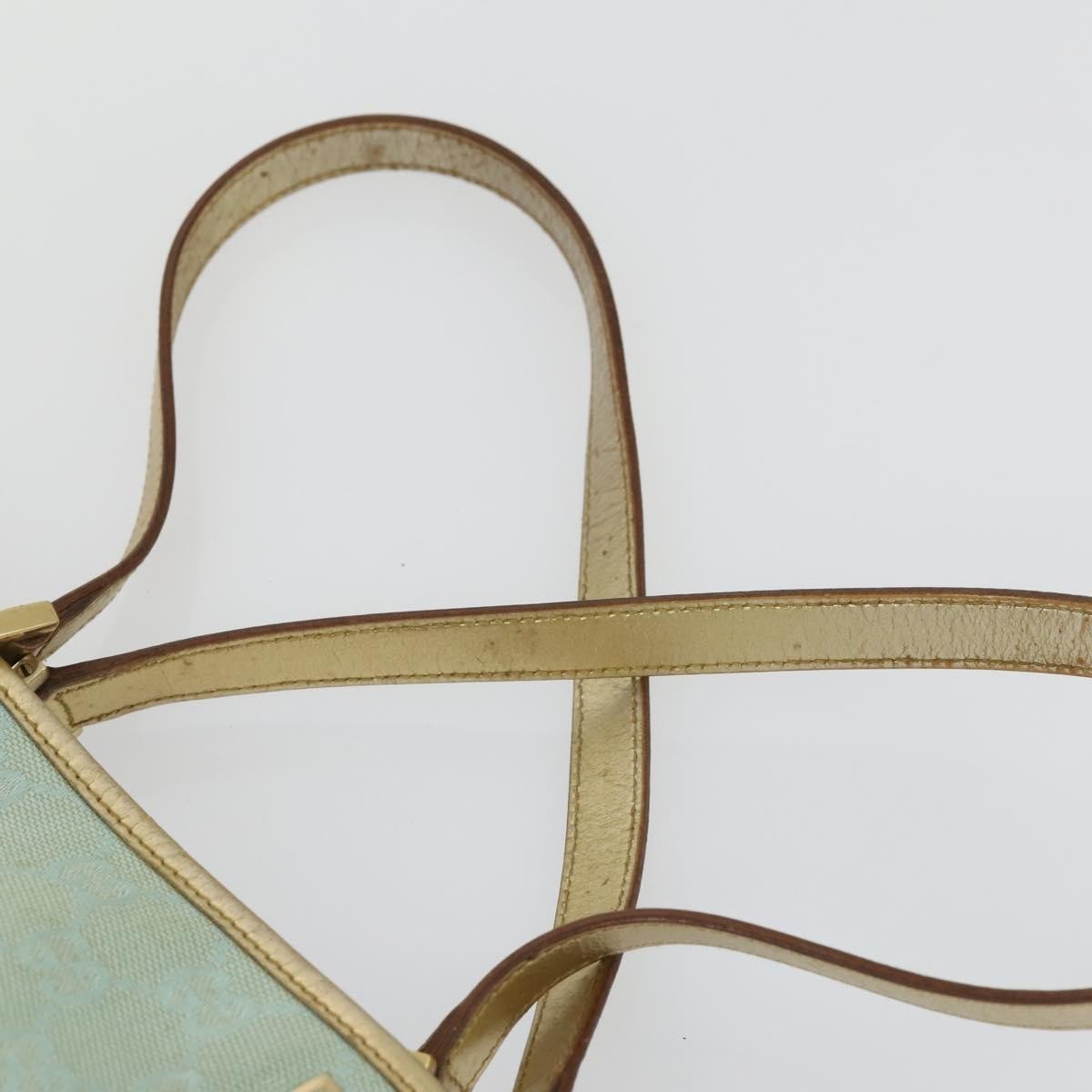 Gucci GUCCI GG Canvas Shoulder Bag 2 Set Baby Blue Beige Authentic 172063