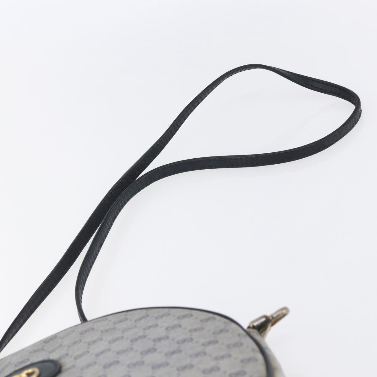 Gucci GUCCI Micro GG Supreme Shoulder Bag PVC Navy Gold Authentic BA7782