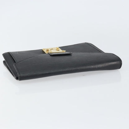 Louis Vuitton LOUIS VUITTON Epi Serie Dragonne Clutch Bag Black Noir M52612 LV Authentic BA9336