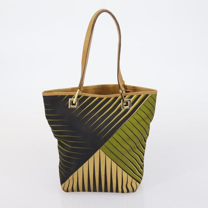 Gucci GUCCI Hand Bag Canvas nylon 4 Set Beige Black Green Authentic bs30536