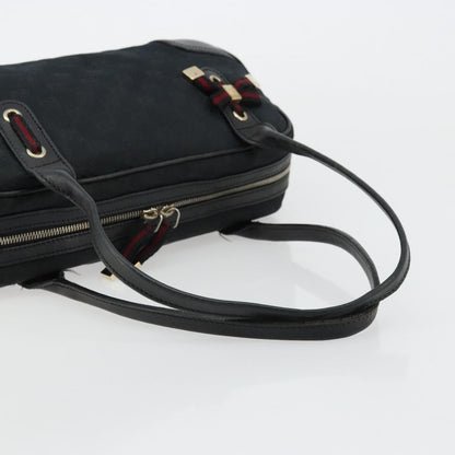 Gucci GUCCI GG Canvas Princi Hand Bag Black Gold 161720 Authentic 176928