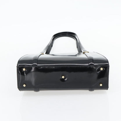 Gucci GUCCI Tote Bag Patent leather Black Gold 001 781 1735 Authentic bs35287