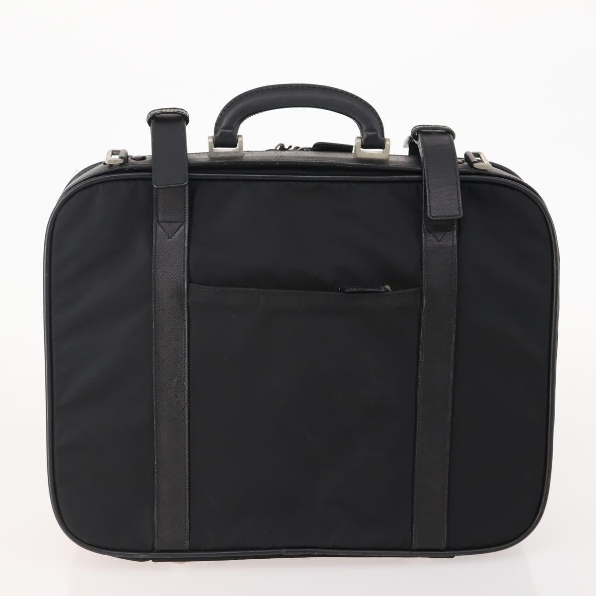 Prada PRADA Trunk Nylon 2 Set Black Authentic 174973 Bag