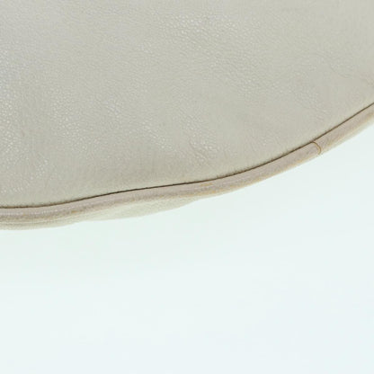 Gucci GUCCI Horsebit Shoulder Bag Leather Beige Gold 170013 Authentic ep5698