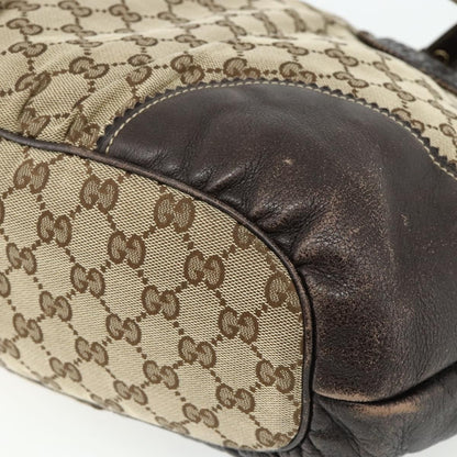Gucci GUCCI GG Canvas Histeria Tote Bag Beige Gold 211954 Authentic 175958