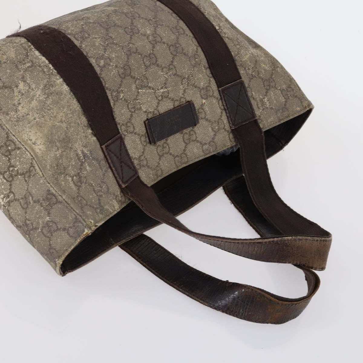 Gucci GUCCI GG Canvas Shoulder Bag Leather 3 Set Beige Black Authentic 150481