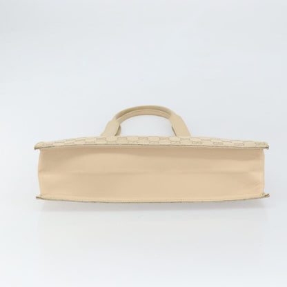 Gucci GUCCI GG Canvas Tote Bag Beige Silver 002 1053 Authentic 170373