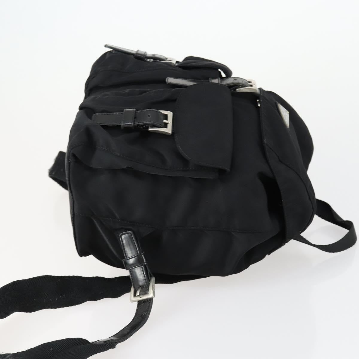 Prada PRADA Backpack Nylon Black Silver Authentic ka1167 Bag