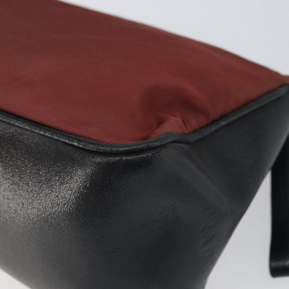 Prada PRADA Shoulder Bag Nylon Red Silver Authentic ep12904