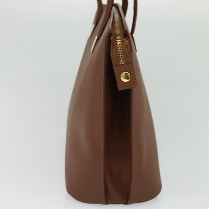 Celine CELINE Hand Bag Leather Brown Gold Authentic bs25822