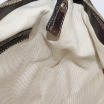 Gucci GUCCI GG Canvas Shoulder Bag Beige Gold 257072 Authentic gh1853