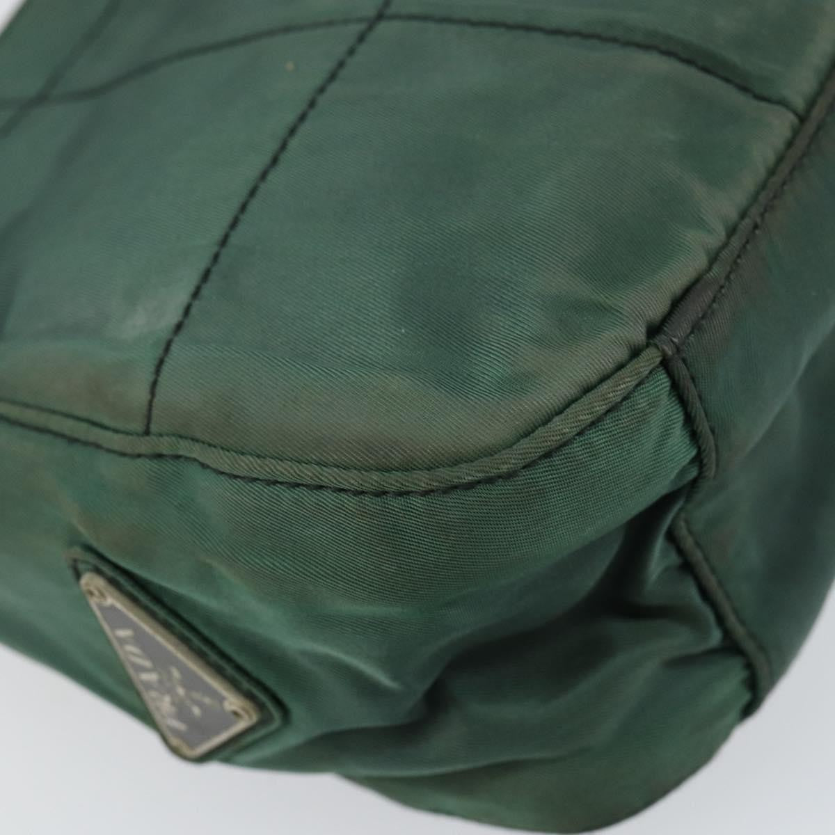 Prada PRADA Quilted Chain Shoulder Bag Nylon plastic Green Authentic mr1504