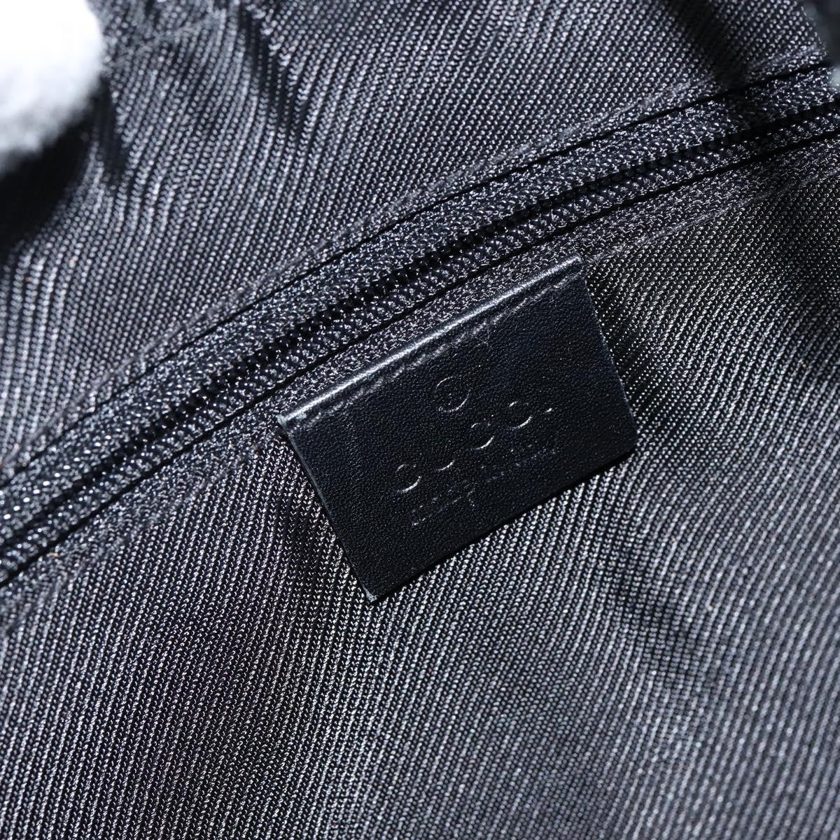 Gucci GUCCI GG Canvas Shoulder Bag Black Silver 001 4205 Authentic 143772
