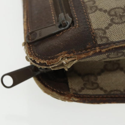 Gucci GUCCI GG Supreme Clutch Bag PVC Beige 97 01 037 Authentic 95525