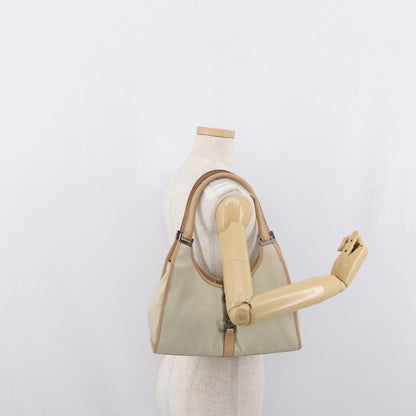 Gucci GUCCI Jackie Shoulder Bag Canvas Leather Beige Silver 002 1067 Authentic fm5084