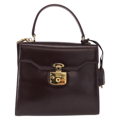 Gucci GUCCI Hand Bag Leather 2way Bordeaux Gold 000 2026 0258 Authentic ep12849