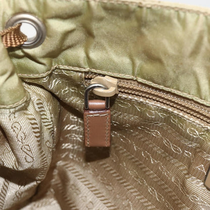 Prada PRADA Shoulder Bag Nylon Khaki Silver Authentic 175738