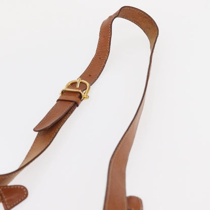 Celine CELINE Macadam Canvas Shoulder Bag PVC Leather 2way Brown Gold Authentic ka784