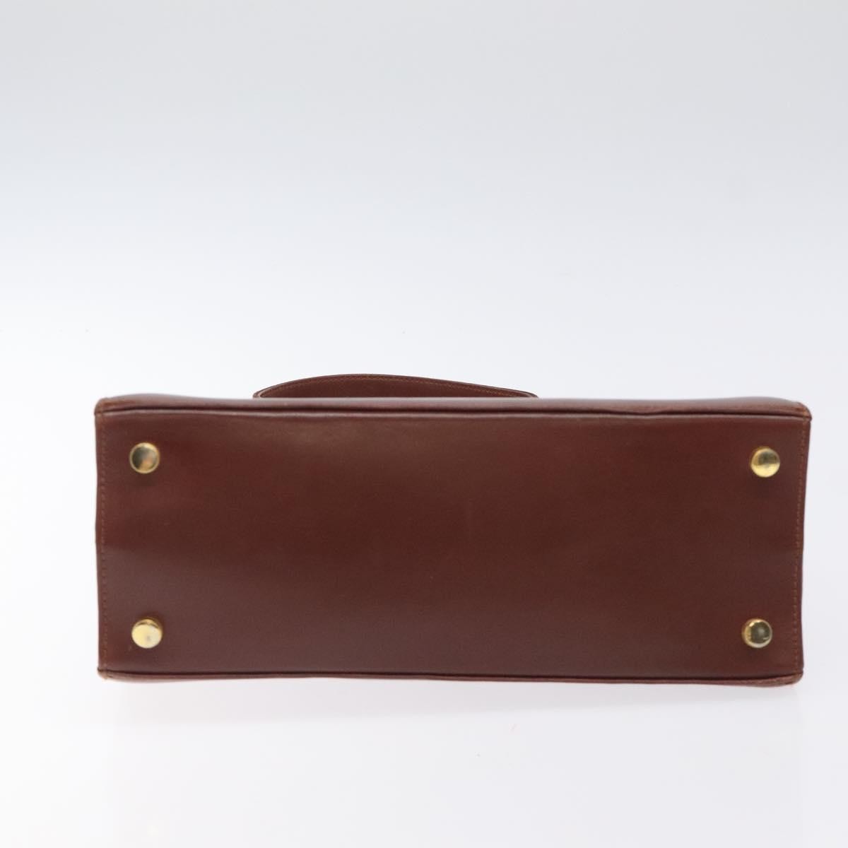 Salvatore Ferragamo Salvatore Ferragamo Hand Bag Leather 2way Brown Gold Authentic hk2487
