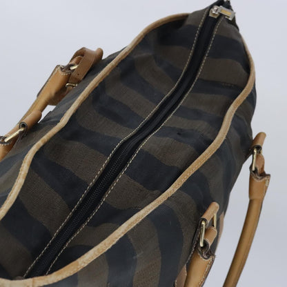 Fendi FENDI Pecan Canvas Boston Bag Coated Canvas Khaki Brown Authentic ti2355