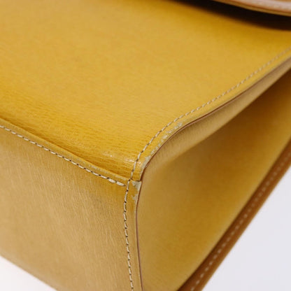 Burberrys Burberrys Hand Bag Leather Yellow Gold Authentic BA4802