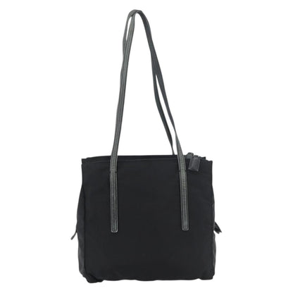 Prada PRADA Tote Bag Nylon Black Silver Authentic 175704