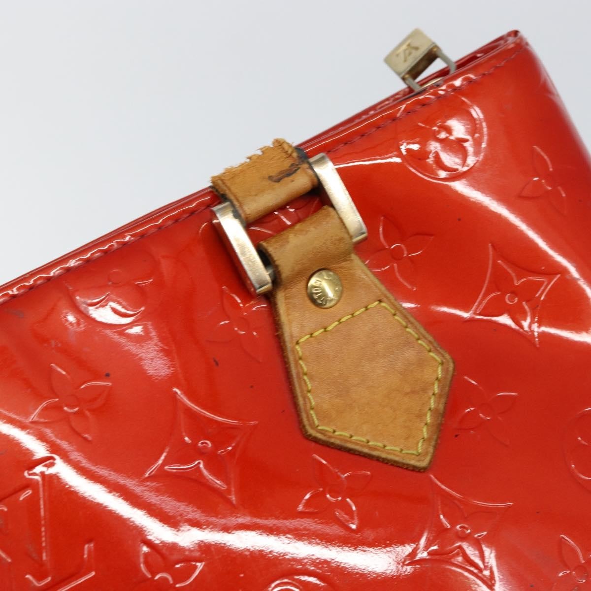 Louis Vuitton LOUIS VUITTON Monogram Vernis Houston Hand Bag Rouge M91092 LV Authentic bs30835