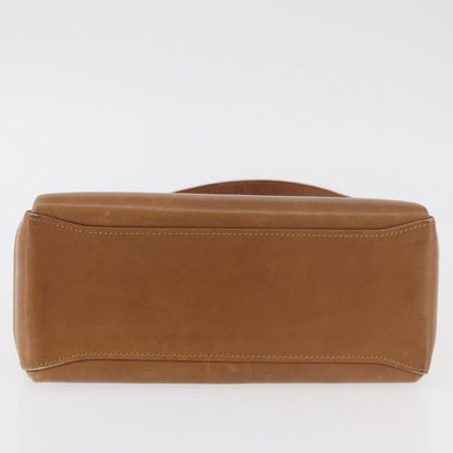 Gucci GUCCI Hand Bag Leather Brown Gold Authentic ka3873