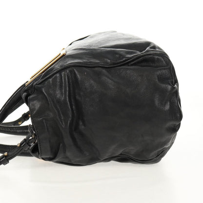 Chloé Chloé Chloe Etel Hand Bag Leather 2way Black Gold Authentic 156936